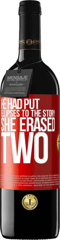 39,95 € Free Shipping | Red Wine RED Edition MBE Reserve he had put ellipses to the story, she erased two Red Label. Customizable label Reserve 12 Months Harvest 2015 Tempranillo