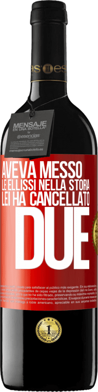 39,95 € Spedizione Gratuita | Vino rosso Edizione RED MBE Riserva aveva messo le ellissi nella storia, lei ha cancellato due Etichetta Rossa. Etichetta personalizzabile Riserva 12 Mesi Raccogliere 2015 Tempranillo