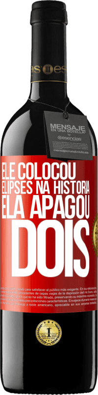 39,95 € Envio grátis | Vinho tinto Edição RED MBE Reserva ele colocou elipses na história, ela apagou dois Etiqueta Vermelha. Etiqueta personalizável Reserva 12 Meses Colheita 2015 Tempranillo