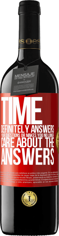 39,95 € 送料無料 | 赤ワイン REDエディション MBE 予約する 時間は間違いなく質問に答えるか、答えを気にしなくなります 赤いタグ. カスタマイズ可能なラベル 予約する 12 月 収穫 2016 Tempranillo
