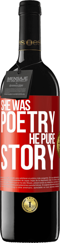 39,95 € 送料無料 | 赤ワイン REDエディション MBE 予約する 彼女は詩だった、彼の純粋な物語 赤いタグ. カスタマイズ可能なラベル 予約する 12 月 収穫 2014 Tempranillo