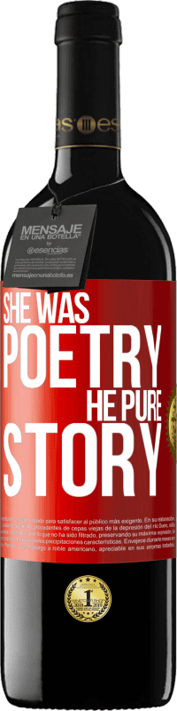 39,95 € Free Shipping | Red Wine RED Edition MBE Reserve She was poetry, he pure story Red Label. Customizable label Reserve 12 Months Harvest 2015 Tempranillo