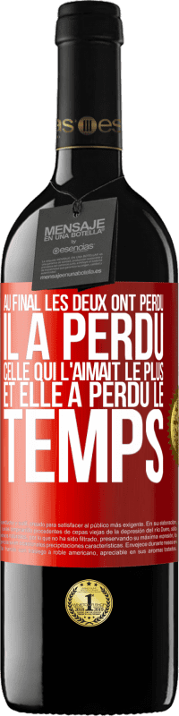 39,95 € Envoi gratuit | Vin rouge Édition RED MBE Réserve Au final les deux ont perdu. Il a perdu celle qui l'aimait le plus et elle a perdu le temps Étiquette Rouge. Étiquette personnalisable Réserve 12 Mois Récolte 2015 Tempranillo