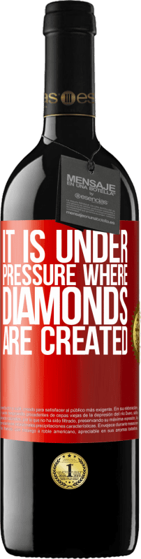 39,95 € 送料無料 | 赤ワイン REDエディション MBE 予約する ダイアモンドが作成されるのはプレッシャーです 赤いタグ. カスタマイズ可能なラベル 予約する 12 月 収穫 2014 Tempranillo