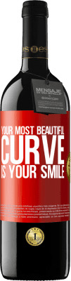 39,95 € Free Shipping | Red Wine RED Edition MBE Reserve Your most beautiful curve is your smile Red Label. Customizable label Reserve 12 Months Harvest 2015 Tempranillo