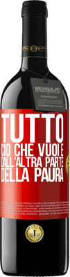 39,95 € Spedizione Gratuita | Vino rosso Edizione RED MBE Riserva Tutto ciò che vuoi è dall'altra parte della paura Etichetta Rossa. Etichetta personalizzabile Riserva 12 Mesi Raccogliere 2016 Tempranillo
