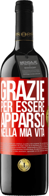 39,95 € Spedizione Gratuita | Vino rosso Edizione RED MBE Riserva Grazie per essere apparso nella mia vita Etichetta Rossa. Etichetta personalizzabile Riserva 12 Mesi Raccogliere 2014 Tempranillo