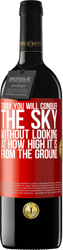 39,95 € 送料無料 | 赤ワイン REDエディション MBE 予約する 今日は地上からの高さを見ずに空を征服します 赤いタグ. カスタマイズ可能なラベル 予約する 12 月 収穫 2014 Tempranillo