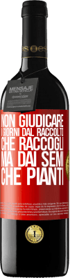 39,95 € Spedizione Gratuita | Vino rosso Edizione RED MBE Riserva Non giudicare i giorni dal raccolto che raccogli, ma dai semi che pianti Etichetta Rossa. Etichetta personalizzabile Riserva 12 Mesi Raccogliere 2015 Tempranillo