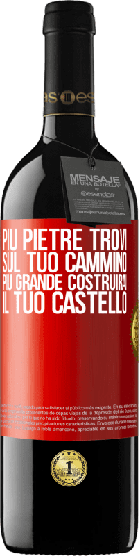 39,95 € Spedizione Gratuita | Vino rosso Edizione RED MBE Riserva Più pietre trovi sul tuo cammino, più grande costruirai il tuo castello Etichetta Rossa. Etichetta personalizzabile Riserva 12 Mesi Raccogliere 2015 Tempranillo