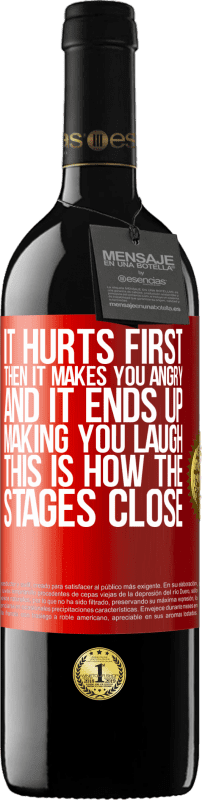 39,95 € Free Shipping | Red Wine RED Edition MBE Reserve It hurts first, then it makes you angry, and it ends up making you laugh. This is how the stages close Red Label. Customizable label Reserve 12 Months Harvest 2016 Tempranillo