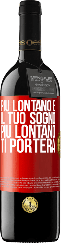 39,95 € Spedizione Gratuita | Vino rosso Edizione RED MBE Riserva Più lontano è il tuo sogno, più lontano ti porterà Etichetta Rossa. Etichetta personalizzabile Riserva 12 Mesi Raccogliere 2015 Tempranillo