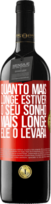 39,95 € Envio grátis | Vinho tinto Edição RED MBE Reserva Quanto mais longe estiver o seu sonho, mais longe ele o levará Etiqueta Vermelha. Etiqueta personalizável Reserva 12 Meses Colheita 2015 Tempranillo