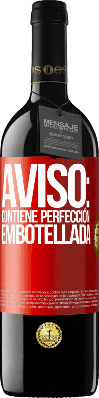 39,95 € Envío gratis | Vino Tinto Edición RED MBE Reserva Aviso: contiene perfección embotellada Etiqueta Roja. Etiqueta personalizable Reserva 12 Meses Cosecha 2015 Tempranillo