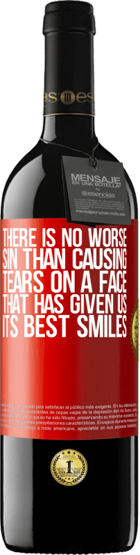 39,95 € Free Shipping | Red Wine RED Edition MBE Reserve There is no worse sin than causing tears on a face that has given us its best smiles Red Label. Customizable label Reserve 12 Months Harvest 2016 Tempranillo