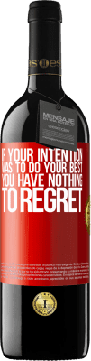 39,95 € Free Shipping | Red Wine RED Edition MBE Reserve If your intention was to do your best, you have nothing to regret Red Label. Customizable label Reserve 12 Months Harvest 2015 Tempranillo