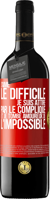 39,95 € Envoi gratuit | Vin rouge Édition RED MBE Réserve J'aime le difficile, je suis attiré par le compliqué et je tombe amoureux de l'impossible Étiquette Rouge. Étiquette personnalisable Réserve 12 Mois Récolte 2015 Tempranillo