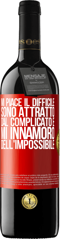 39,95 € Spedizione Gratuita | Vino rosso Edizione RED MBE Riserva Mi piace il difficile, sono attratto dal complicato e mi innamoro dell'impossibile Etichetta Rossa. Etichetta personalizzabile Riserva 12 Mesi Raccogliere 2015 Tempranillo