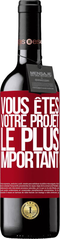 39,95 € Envoi gratuit | Vin rouge Édition RED MBE Réserve Vous êtes votre projet le plus important Étiquette Rouge. Étiquette personnalisable Réserve 12 Mois Récolte 2015 Tempranillo