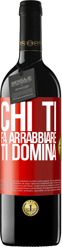 39,95 € Spedizione Gratuita | Vino rosso Edizione RED MBE Riserva Chi ti fa arrabbiare ti domina Etichetta Rossa. Etichetta personalizzabile Riserva 12 Mesi Raccogliere 2015 Tempranillo