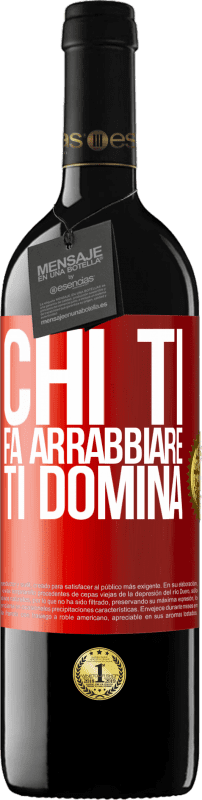39,95 € Spedizione Gratuita | Vino rosso Edizione RED MBE Riserva Chi ti fa arrabbiare ti domina Etichetta Rossa. Etichetta personalizzabile Riserva 12 Mesi Raccogliere 2016 Tempranillo