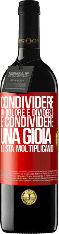 39,95 € Spedizione Gratuita | Vino rosso Edizione RED MBE Riserva Condividere un dolore è dividerlo e condividere una gioia lo sta moltiplicando Etichetta Rossa. Etichetta personalizzabile Riserva 12 Mesi Raccogliere 2015 Tempranillo