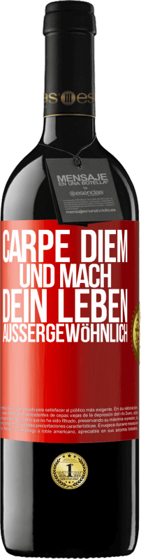 39,95 € Kostenloser Versand | Rotwein RED Ausgabe MBE Reserve Carpe Diem und mach dein Leben außergewöhnlich Rote Markierung. Anpassbares Etikett Reserve 12 Monate Ernte 2015 Tempranillo