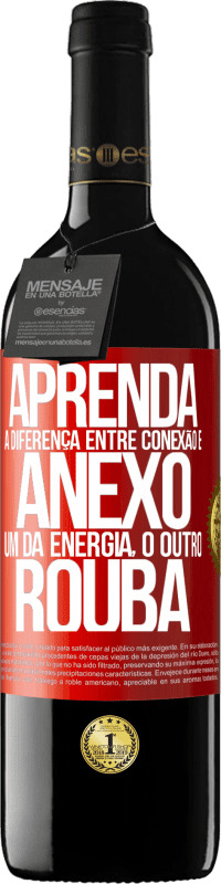 39,95 € Envio grátis | Vinho tinto Edição RED MBE Reserva Aprenda a diferença entre conexão e anexo. Um dá energia, o outro rouba Etiqueta Vermelha. Etiqueta personalizável Reserva 12 Meses Colheita 2015 Tempranillo