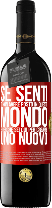 39,95 € Spedizione Gratuita | Vino rosso Edizione RED MBE Riserva Se senti di non avere posto in questo mondo, è perché sei qui per crearne uno nuovo Etichetta Rossa. Etichetta personalizzabile Riserva 12 Mesi Raccogliere 2015 Tempranillo