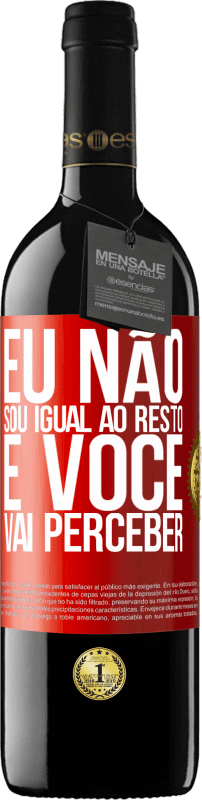 39,95 € Envio grátis | Vinho tinto Edição RED MBE Reserva Eu não sou igual ao resto, e você vai perceber Etiqueta Vermelha. Etiqueta personalizável Reserva 12 Meses Colheita 2015 Tempranillo