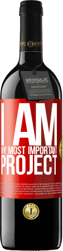 39,95 € Free Shipping | Red Wine RED Edition MBE Reserve I am my most important project Red Label. Customizable label Reserve 12 Months Harvest 2015 Tempranillo