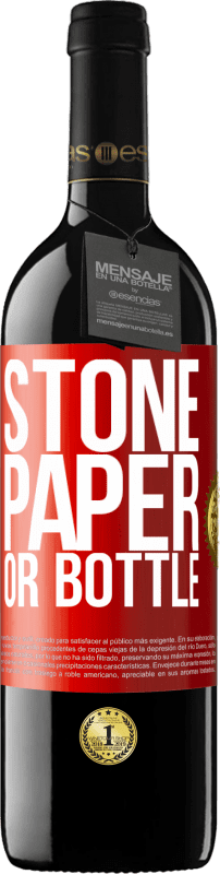 39,95 € Free Shipping | Red Wine RED Edition MBE Reserve Stone, paper or bottle Red Label. Customizable label Reserve 12 Months Harvest 2014 Tempranillo
