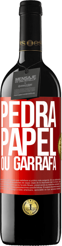39,95 € Envio grátis | Vinho tinto Edição RED MBE Reserva Pedra, papel ou garrafa Etiqueta Vermelha. Etiqueta personalizável Reserva 12 Meses Colheita 2014 Tempranillo