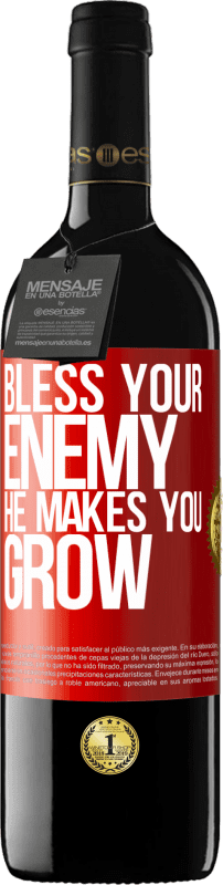 39,95 € 送料無料 | 赤ワイン REDエディション MBE 予約する 敵を祝福してください。彼はあなたを成長させる 赤いタグ. カスタマイズ可能なラベル 予約する 12 月 収穫 2014 Tempranillo