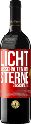 39,95 € Kostenloser Versand | Rotwein RED Ausgabe MBE Reserve Licht ausschalten und Sterne einschalten Rote Markierung. Anpassbares Etikett Reserve 12 Monate Ernte 2015 Tempranillo