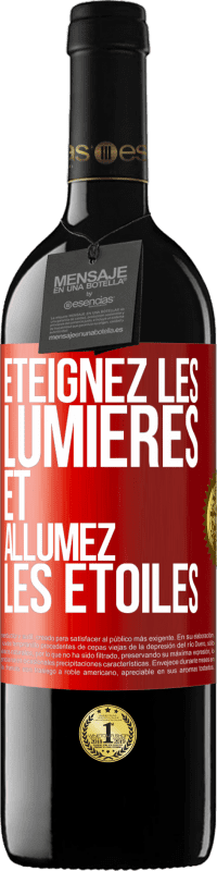 39,95 € Envoi gratuit | Vin rouge Édition RED MBE Réserve Éteignez les lumières et allumez les étoiles Étiquette Rouge. Étiquette personnalisable Réserve 12 Mois Récolte 2015 Tempranillo