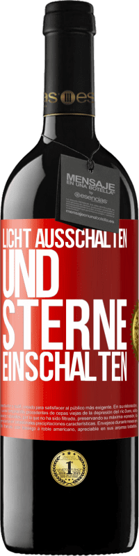 39,95 € Kostenloser Versand | Rotwein RED Ausgabe MBE Reserve Licht ausschalten und Sterne einschalten Rote Markierung. Anpassbares Etikett Reserve 12 Monate Ernte 2015 Tempranillo