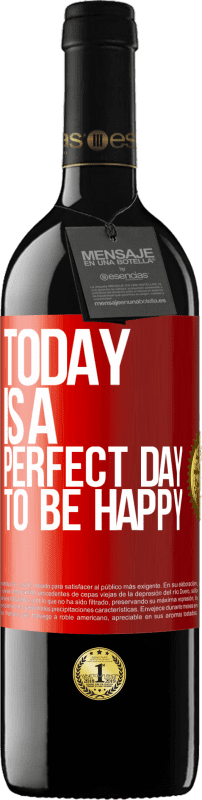 39,95 € 送料無料 | 赤ワイン REDエディション MBE 予約する 今日は幸せになるのに最適な日です 赤いタグ. カスタマイズ可能なラベル 予約する 12 月 収穫 2014 Tempranillo