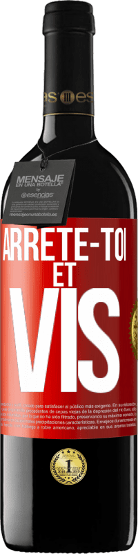 39,95 € Envoi gratuit | Vin rouge Édition RED MBE Réserve Arrête-toi et vis Étiquette Rouge. Étiquette personnalisable Réserve 12 Mois Récolte 2014 Tempranillo