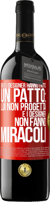 39,95 € Spedizione Gratuita | Vino rosso Edizione RED MBE Riserva Dio e i designer hanno fatto un patto: lui non progetta e i designer non fanno miracoli Etichetta Rossa. Etichetta personalizzabile Riserva 12 Mesi Raccogliere 2015 Tempranillo