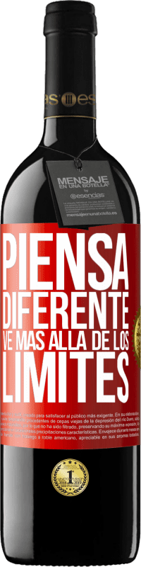 39,95 € Envío gratis | Vino Tinto Edición RED MBE Reserva Piensa diferente. Ve más allá de los límites Etiqueta Roja. Etiqueta personalizable Reserva 12 Meses Cosecha 2014 Tempranillo