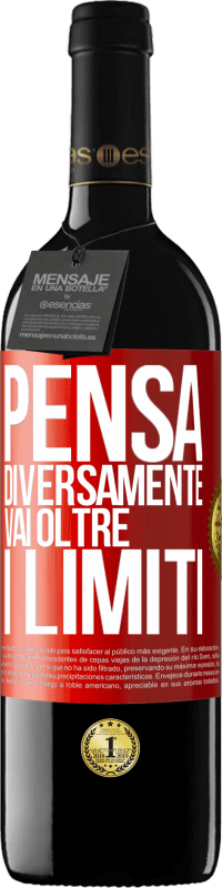 39,95 € Spedizione Gratuita | Vino rosso Edizione RED MBE Riserva Pensa diversamente. Vai oltre i limiti Etichetta Rossa. Etichetta personalizzabile Riserva 12 Mesi Raccogliere 2016 Tempranillo