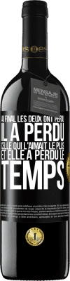 39,95 € Envoi gratuit | Vin rouge Édition RED MBE Réserve Au final les deux ont perdu. Il a perdu celle qui l'aimait le plus et elle a perdu le temps Étiquette Noire. Étiquette personnalisable Réserve 12 Mois Récolte 2016 Tempranillo