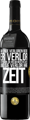 39,95 € Kostenloser Versand | Rotwein RED Ausgabe MBE Reserve Am Ende verloren beide. Er verlor die Person, die ihn am meisten liebte, und sie verlor ihre Zeit Schwarzes Etikett. Anpassbares Etikett Reserve 12 Monate Ernte 2014 Tempranillo