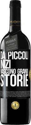 39,95 € Spedizione Gratuita | Vino rosso Edizione RED MBE Riserva Da piccoli inizi nascono grandi storie Etichetta Nera. Etichetta personalizzabile Riserva 12 Mesi Raccogliere 2014 Tempranillo