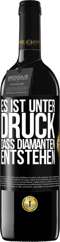 39,95 € Kostenloser Versand | Rotwein RED Ausgabe MBE Reserve Es ist unter Druck, dass Diamanten entstehen Schwarzes Etikett. Anpassbares Etikett Reserve 12 Monate Ernte 2015 Tempranillo