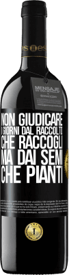 39,95 € Spedizione Gratuita | Vino rosso Edizione RED MBE Riserva Non giudicare i giorni dal raccolto che raccogli, ma dai semi che pianti Etichetta Nera. Etichetta personalizzabile Riserva 12 Mesi Raccogliere 2014 Tempranillo