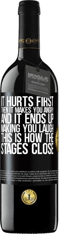 39,95 € Free Shipping | Red Wine RED Edition MBE Reserve It hurts first, then it makes you angry, and it ends up making you laugh. This is how the stages close Black Label. Customizable label Reserve 12 Months Harvest 2015 Tempranillo