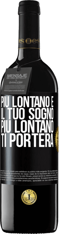 39,95 € Spedizione Gratuita | Vino rosso Edizione RED MBE Riserva Più lontano è il tuo sogno, più lontano ti porterà Etichetta Nera. Etichetta personalizzabile Riserva 12 Mesi Raccogliere 2015 Tempranillo