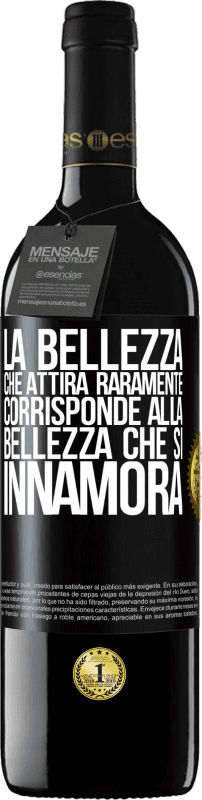 39,95 € Spedizione Gratuita | Vino rosso Edizione RED MBE Riserva La bellezza che attira raramente corrisponde alla bellezza che si innamora Etichetta Nera. Etichetta personalizzabile Riserva 12 Mesi Raccogliere 2015 Tempranillo